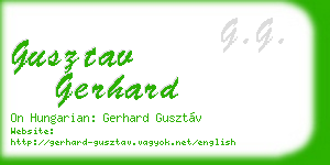 gusztav gerhard business card