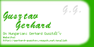 gusztav gerhard business card